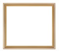 Empty classic golden wooden picture frame Royalty Free Stock Photo