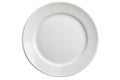 Empty classic white plate isolated on transparent background. View from above Royalty Free Stock Photo