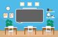 Empty Classroom Education Elementary High School Class Nobody Illustration Royalty Free Stock Photo