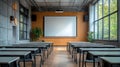 Empty classroom interior design Royalty Free Stock Photo