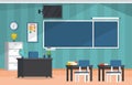 Empty Classroom Interior Education High School Class Nobody Illustration