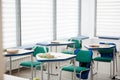 Empty Classroom Interior in Elementary School Royalty Free Stock Photo