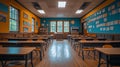 Empty classroom interior Royalty Free Stock Photo