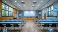 Empty classroom interior Royalty Free Stock Photo