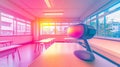 Innovative classroom design featuring virtual reality stations for immersive education experiences Royalty Free Stock Photo