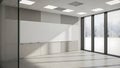 Empty Classroom With Whiteboard And Windows Royalty Free Stock Photo