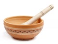 Empty clay bowl Royalty Free Stock Photo