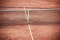 Empty Clay Tennis Court and Net Royalty Free Stock Photo