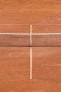 Empty clay tennis court and net. Professional sport concept. Vertical sport poster, greeting cards, headers, website Royalty Free Stock Photo