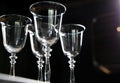 Empty clean glass on dark background Royalty Free Stock Photo