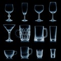 Empty clean glassware Royalty Free Stock Photo