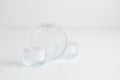 Empty clean glassware on white background Royalty Free Stock Photo