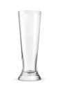 Empty clean pilsner glass for beer isolated on white