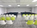 Empty clean room with chairs and tables for training,meeting Royalty Free Stock Photo