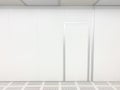 Empty Clean room with exit door at factory. Royalty Free Stock Photo
