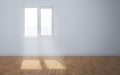 Empty clean room with light coming through window Royalty Free Stock Photo
