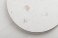 Clean round marble surface on white
