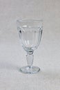 Empty and clean vintage faceted wine glass