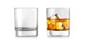 Empty and clean whiskey glass isolated Royalty Free Stock Photo