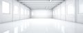 Empty clean white showcase room or studio Royalty Free Stock Photo