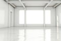 Empty clean white showcase room or studio Royalty Free Stock Photo