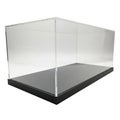 Empty Clear Acrylic Display Case with Black Base on a White Background transparent Royalty Free Stock Photo