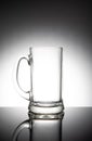 Empty clear beer mug, isolated on white background Royalty Free Stock Photo