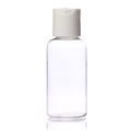 Empty Clear Bottle on white. Cosmetic. Spa