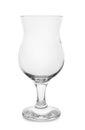 Empty clear cocktail glass on white Royalty Free Stock Photo