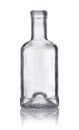 Empty clear glass bottle Royalty Free Stock Photo