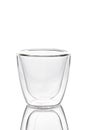 Empty clear glass on white background Royalty Free Stock Photo