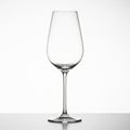 Empty Clear Glass Wine Goblet on a Reflective Surface wine glass Royalty Free Stock Photo