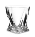 Empty clear lowball glass isolated Royalty Free Stock Photo