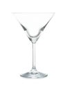 Empty clear martini glass isolated Royalty Free Stock Photo