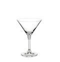 Empty clear martini glass isolated on white Royalty Free Stock Photo