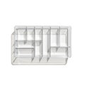 Empty Clear Plastic Drawer Organizer Tray, Top View Royalty Free Stock Photo