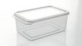 Empty Clear Plastic Food Storage Container with Lid Royalty Free Stock Photo