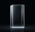 Empty Glass Display Case on Black Royalty Free Stock Photo