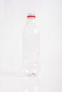 Empty disposable recyclable clear water bottle Royalty Free Stock Photo