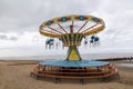 Empty Cleethorpes Beach Funfair May 2021