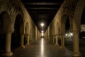 Empty cloister at Stanford University