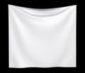Empty cloth banner with folds