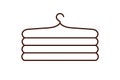 Empty clothes hanger. Multi-layered apparel accessory, organizer for hanging, storing garments. Storage rack, space