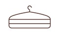 Empty clothes hanger. Multi-layered garment accessory, organizer for hanging. Multiple storage rack, space saver. Flat