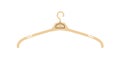 Empty clothes hanger with swivel hook. Closet, wardrobe accessory for storing, hanging apparel, top garment in cloakroom Royalty Free Stock Photo