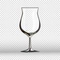 Empty cocktail drinking glass isolated on transparent. Vector illustration Royalty Free Stock Photo