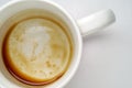 Empty coffee cup closeup Royalty Free Stock Photo