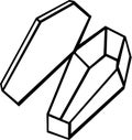 empty coffin vector illustration Royalty Free Stock Photo