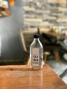 Empty Cold Brew Coffee Bottle at Cafe Shop Royalty Free Stock Photo