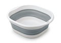 Empty collapsible silicone bowl